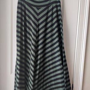 Women striped maxi skirt